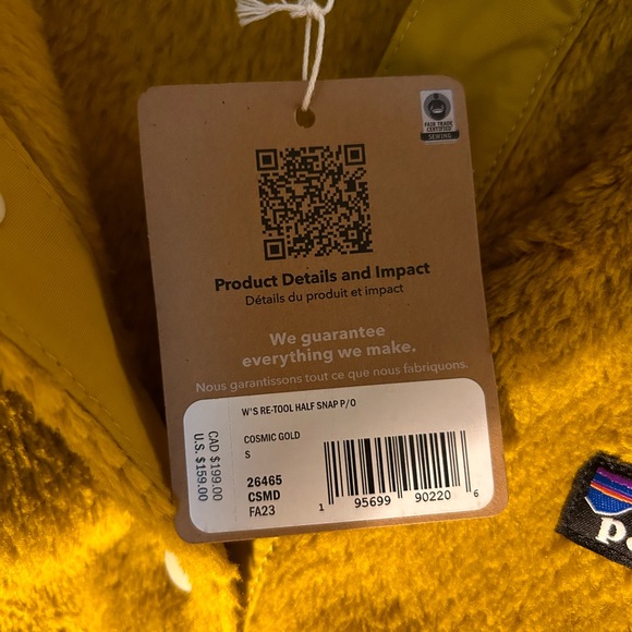 Patagonia W’s Re-Tool Half Snap pullover in cosmic gold - Picture 4 of 5